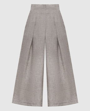 Intoca Gray linen palazzo pants 261LIPTRW1105