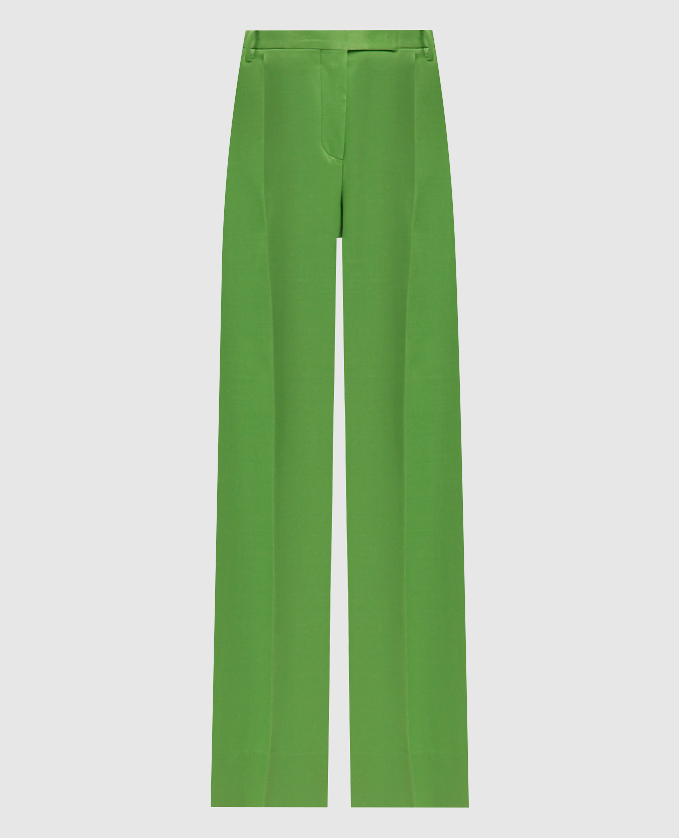 Groene zijden en wollen broek
