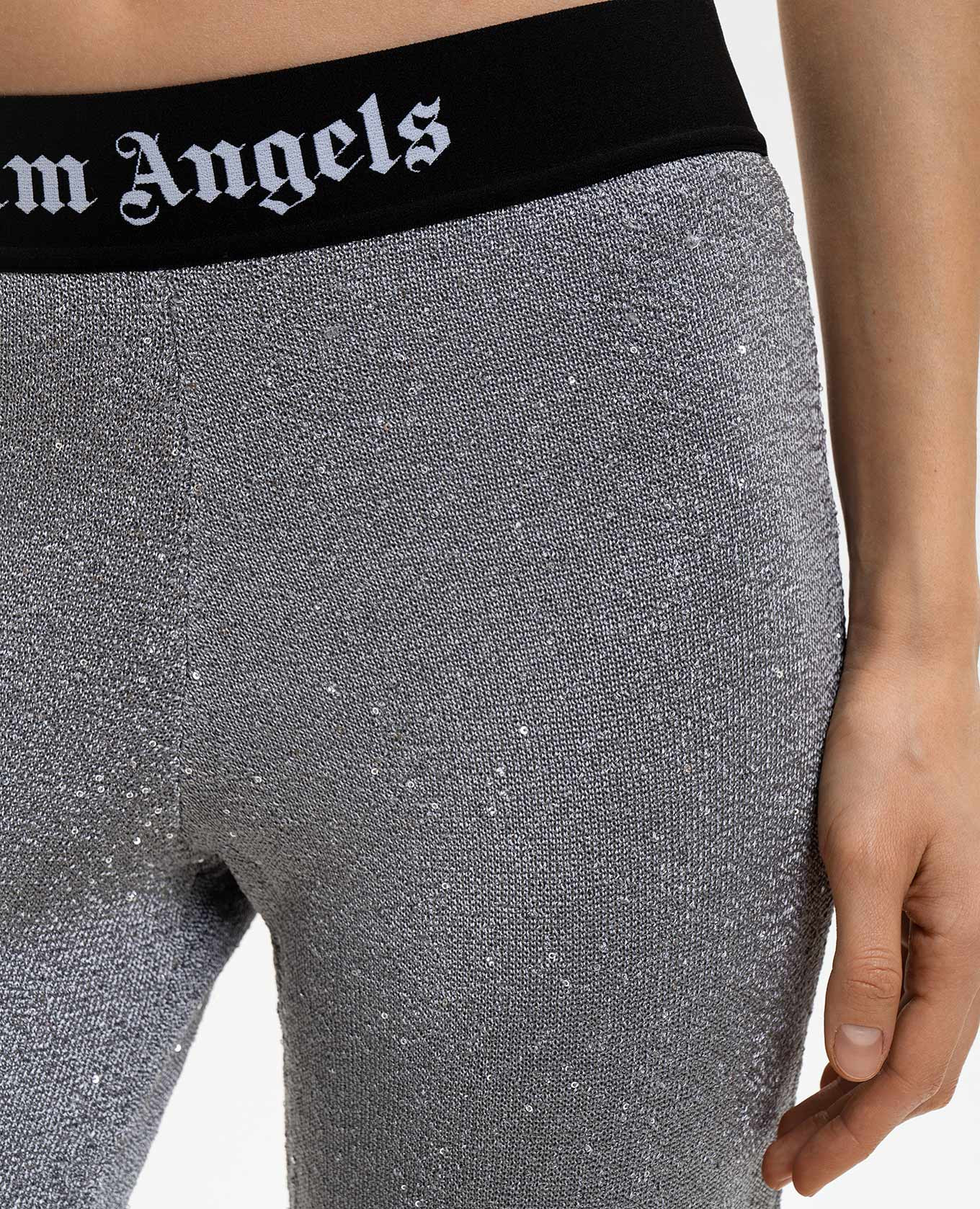 

Gray flared pants Soiree with sequins Palm Angels, Grey