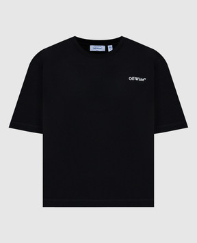 Off-White Black T-shirt with logo OWAA124F25JER008