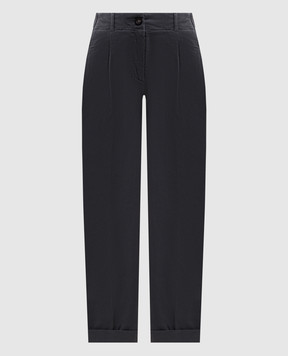 Peserico Gray pants with lapels A04987T302479