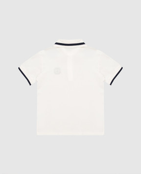 Dolce&Gabbana Ivory children's polo shirt with monogram embroidery L4JT8VG7P6S