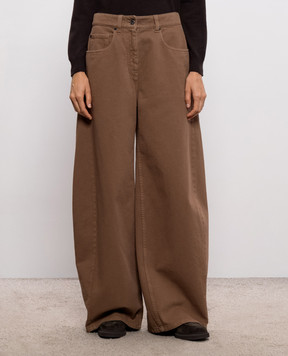 Brunello Cucinelli Brown denim palazzos M0H81P4059