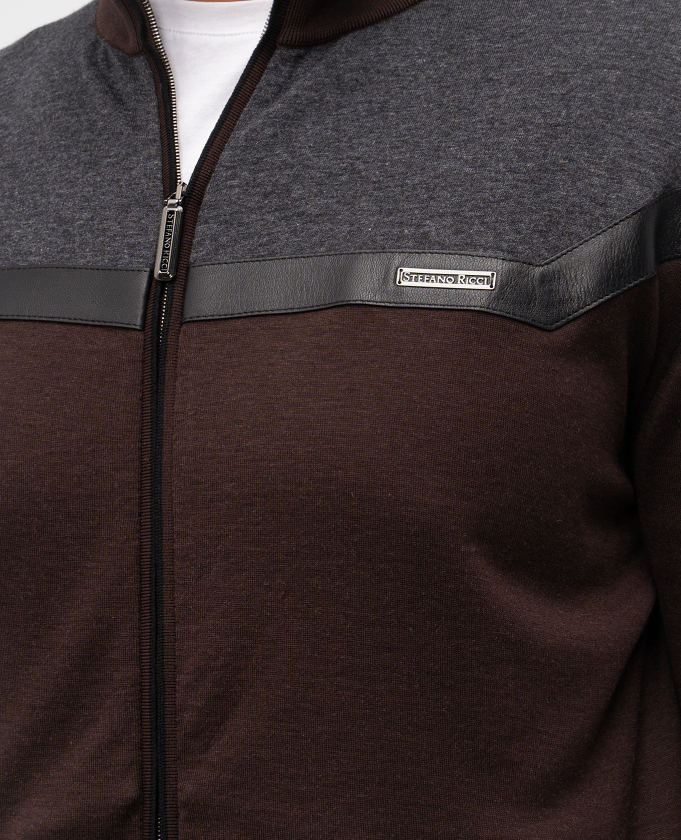 

Brown sports jacket with silk Stefano Ricci