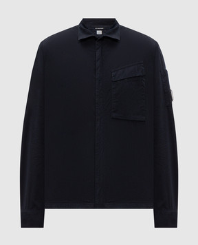 C.P. Company Blue zip-up shirt MOS143A110143G