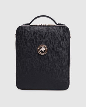 Stefano Ricci Blue leather bag with emblem ND218GTPVD