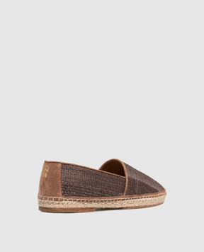 Brunello Cucinelli Brown raffia espadrilles MPUSHJQ726