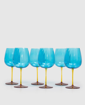 La Reine Set of blue JOY gin glasses 6 pcs JOYGINTONIC