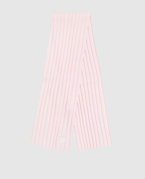 Dolce&Gabbana Children's pink wool scarf with monogram LBKAI8JDVDN