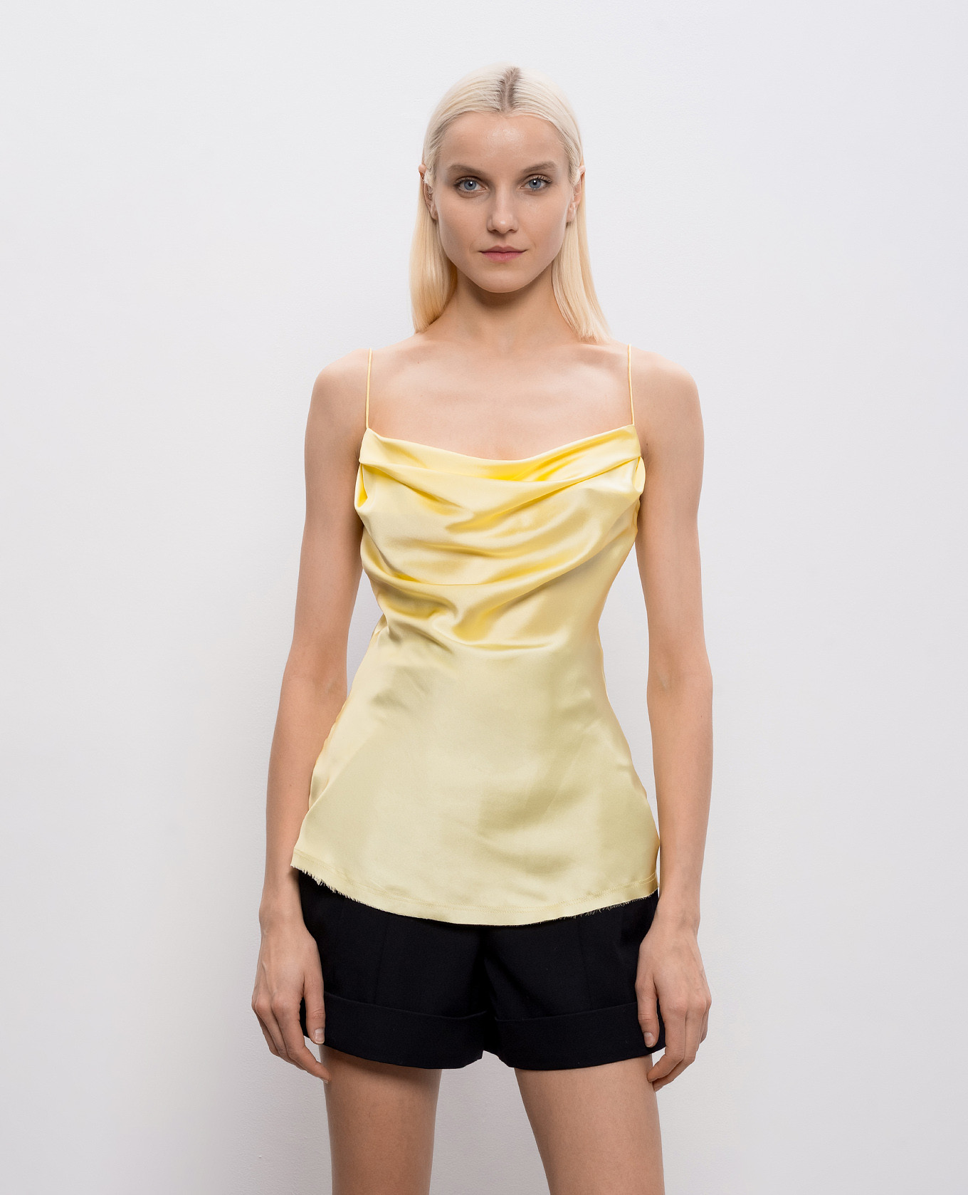 

Yellow silk top Balmain