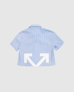 Off-White Children's blue striped shirt 44GGA018S26F001