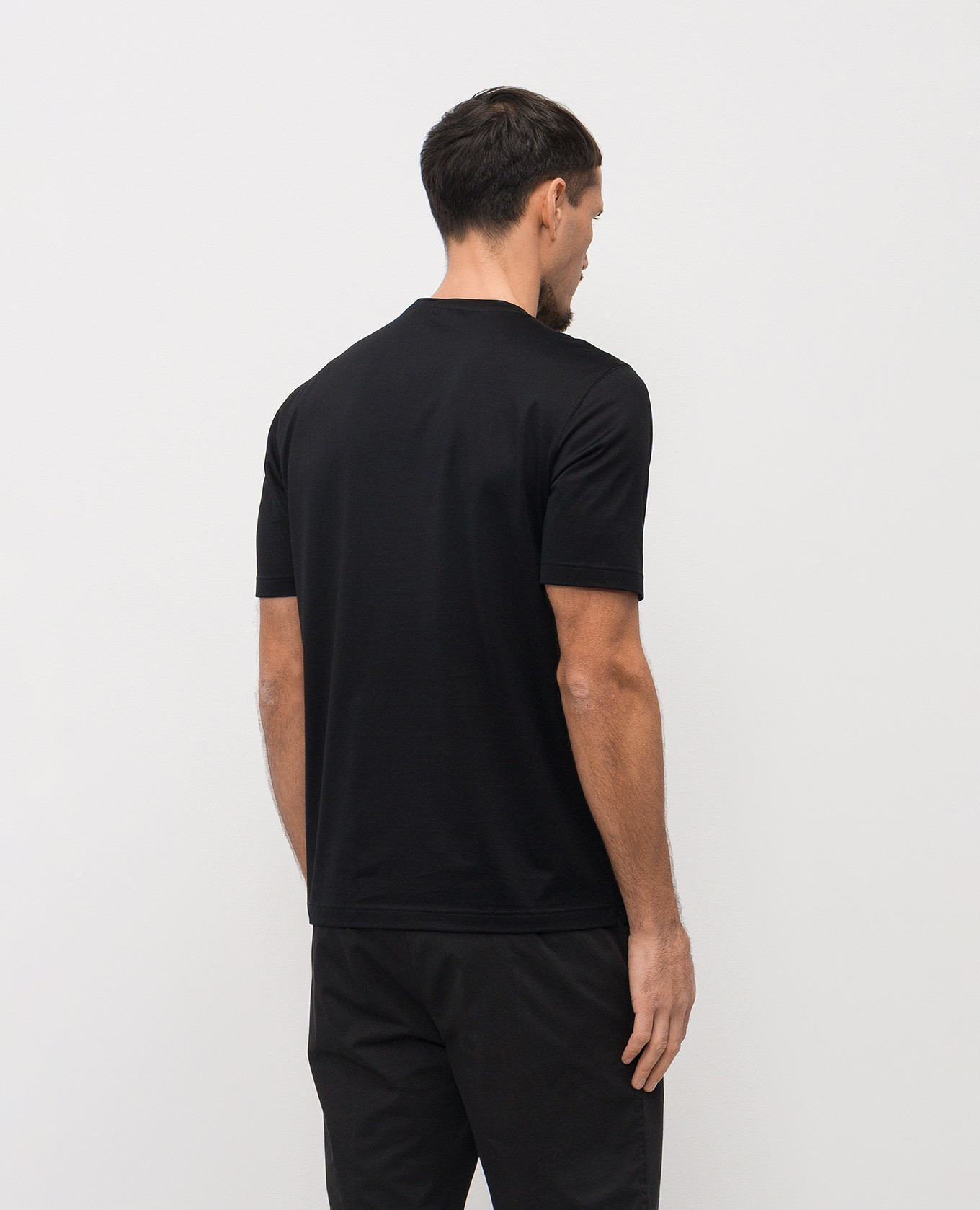Black T-shirt with logo Enrico Mandelli 3