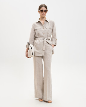 Peserico Beige linen pants P0433502629