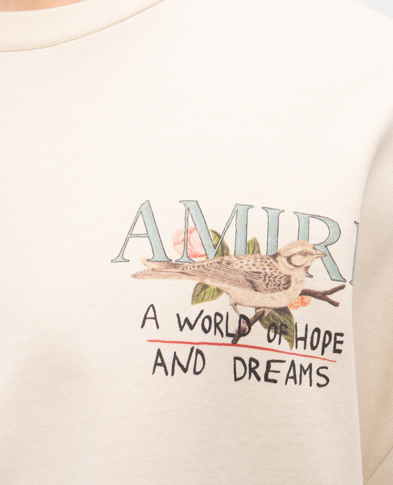 

Beige T-shirt A World Of Hope And Dreams AMIRI