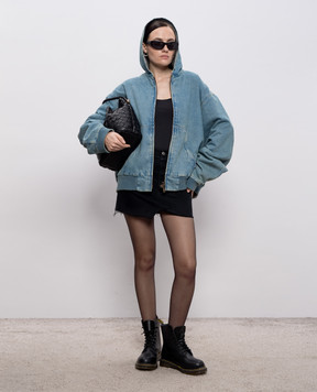 Vetements Blue denim jacket with a distressed effect ME76DJ061N1w