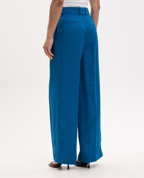 JOSEPH Jnane blue linen pants JF009863