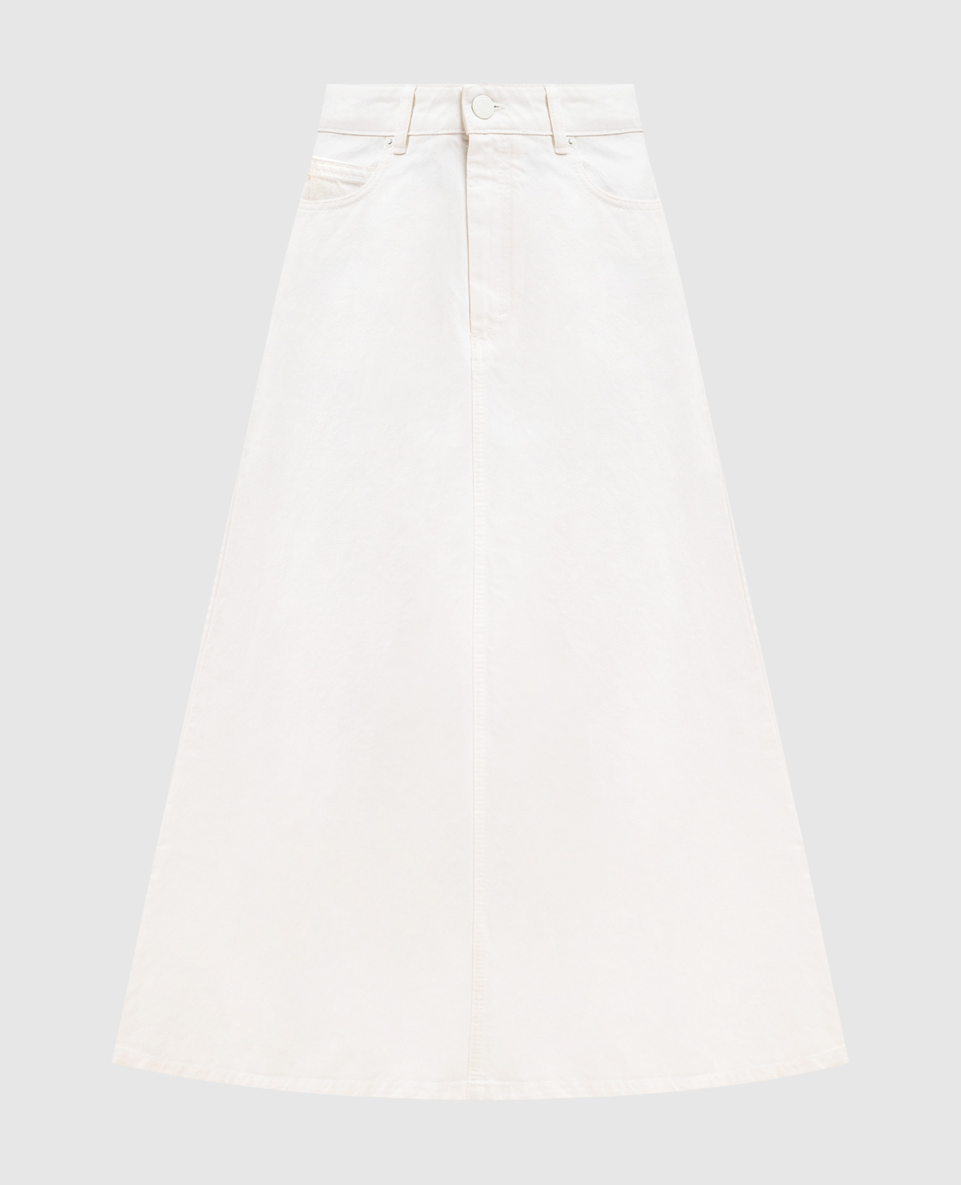 

White denim midi skirt Ami Paris