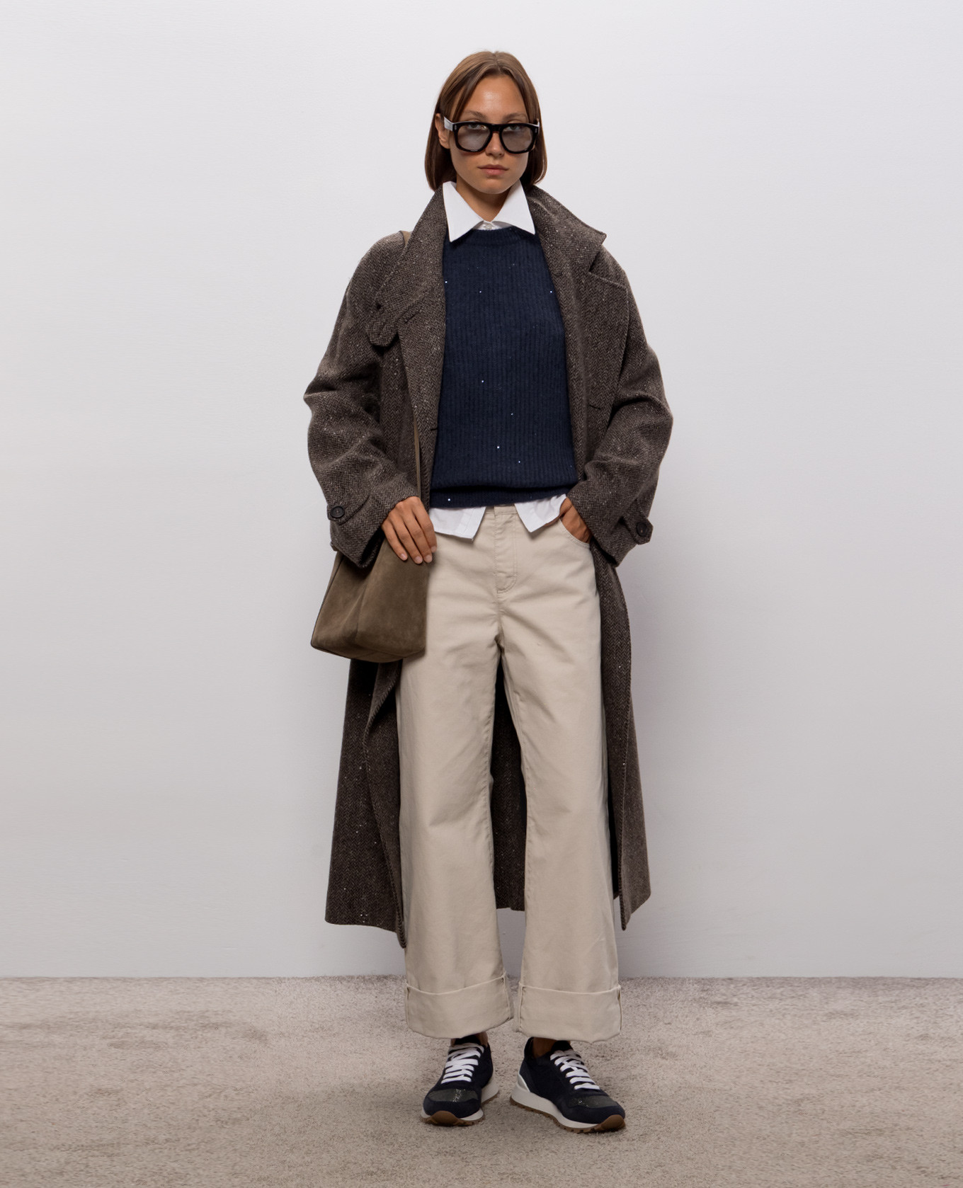 Blue sweater with wool Brunello Cucinelli 2