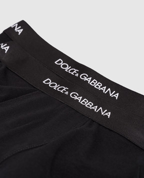 Dolce&Gabbana Children's set of black boxer briefs with contrasting logo L4J701ON00G