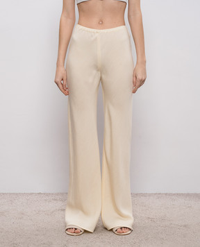 Faithfull Beige Florine pants with linen FF3963LAE