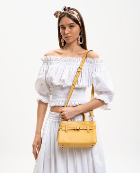 Gianni Notaro Dollaro yellow leather bag 235DOLLAROORO