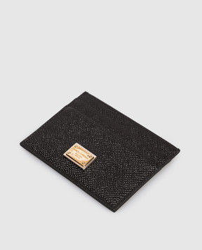 Dolce&Gabbana Black leather cardholder with logo BI0330A1001