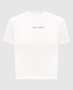 Palm Angels Ivory top with logo print PWAA077S26JER001