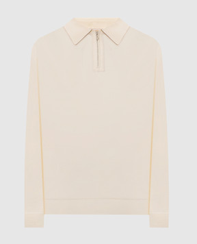 Castangia dal 1850 Ivory wool and silk polo shirt CS5304