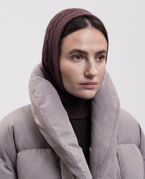 Agnona Burgundy cashmere hood MA100106K080Q