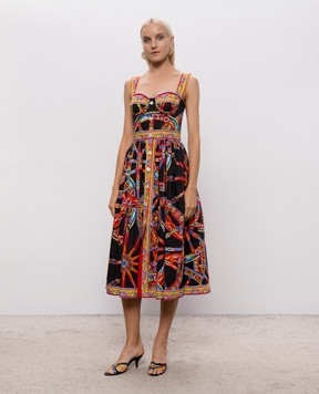 Dolce&Gabbana Black printed dress F615YTGDDTF