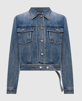 Juun.j Blue denim jacket with vintage effect JW6311W02P