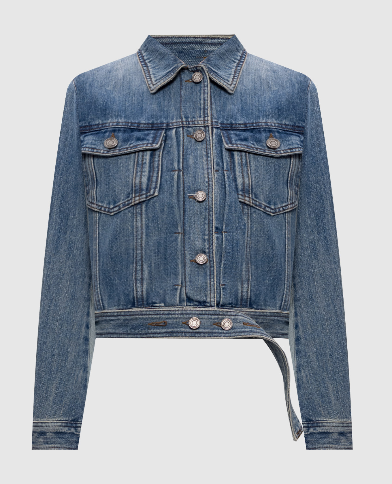 

Blue denim jacket with vintage effect Juun.j