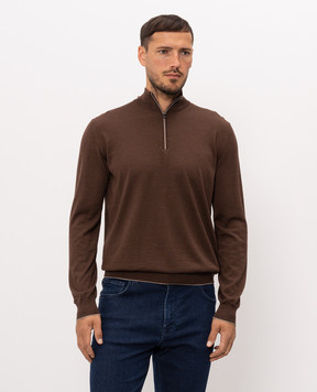 Stefano Ricci Brown wool, silk and cashmere jumper KE08004L01E26374