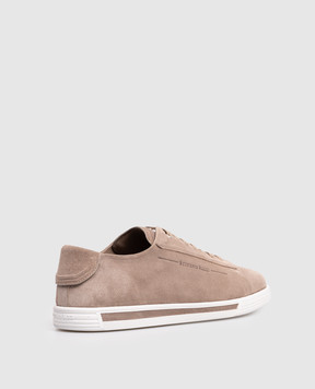 Stefano Ricci Brown suede sneakers with logo UV33G5257SDP