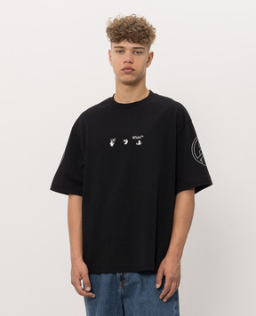 Off-White Black T-shirt with Ne i Ghbourhood print 44MAA120F26J006