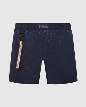 Iceberg Blue printed swim shorts ICE26MBS03