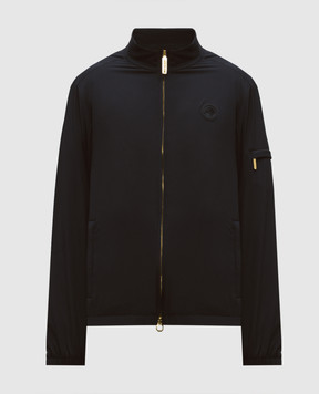 Stefano Ricci Black jacket with emblem patch M6J4100010PL001HSAC64