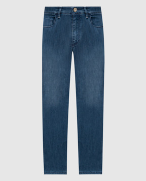 Stefano Ricci Blue jeans with a worn effect M8T61B3110T5006