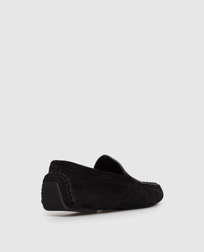 The Row New Lucca black suede loafers F1824L805