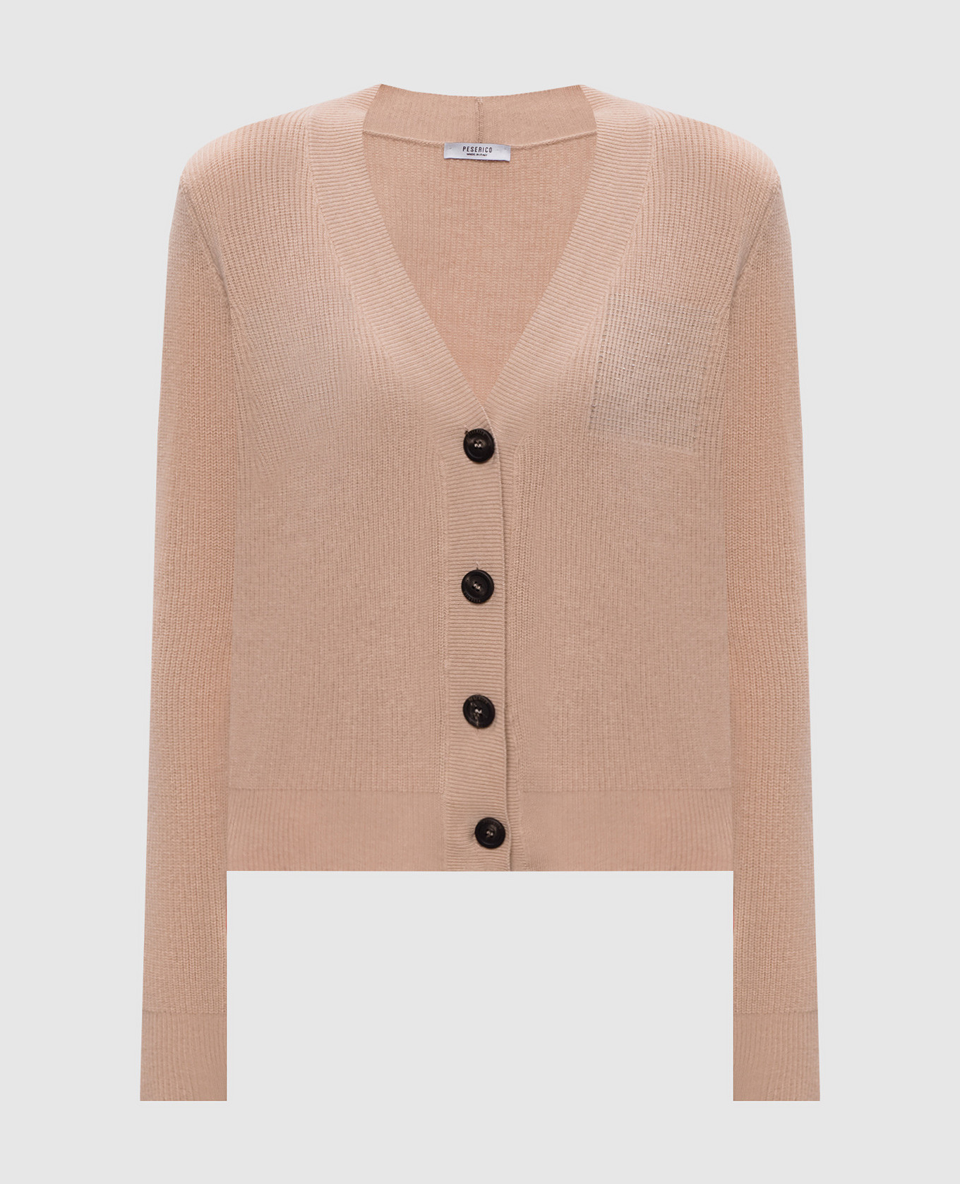 

Beige cardigan made of wool, silk and cashmere Peserico