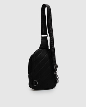 Off-White Black sling bag with logo print OWMNQ12F26FB01