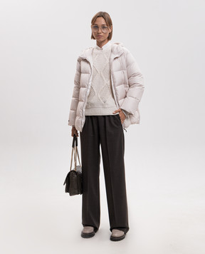 Peserico Dark brown wool pants P0454902660