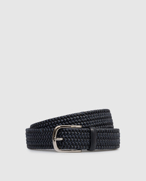 Orciani Blue combined braided belt Sea Elast U08163RAG