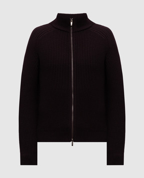 Peserico Burgundy wool cardigan R59560F0509044