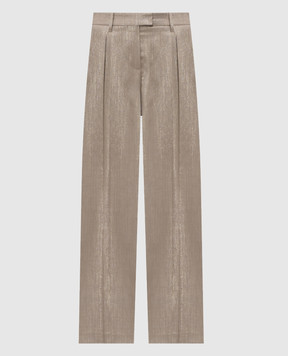 Brunello Cucinelli Beige wool pants MP517P8884