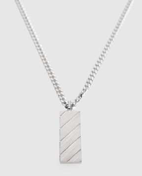 Off-White Silver chain with pendant OMOB15WC99MET001