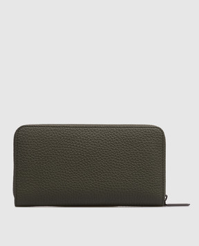 Stefano Ricci Khaki leather wallet with emblem PP440GUVD