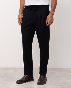 Peserico Blue wool pants R54274W02710