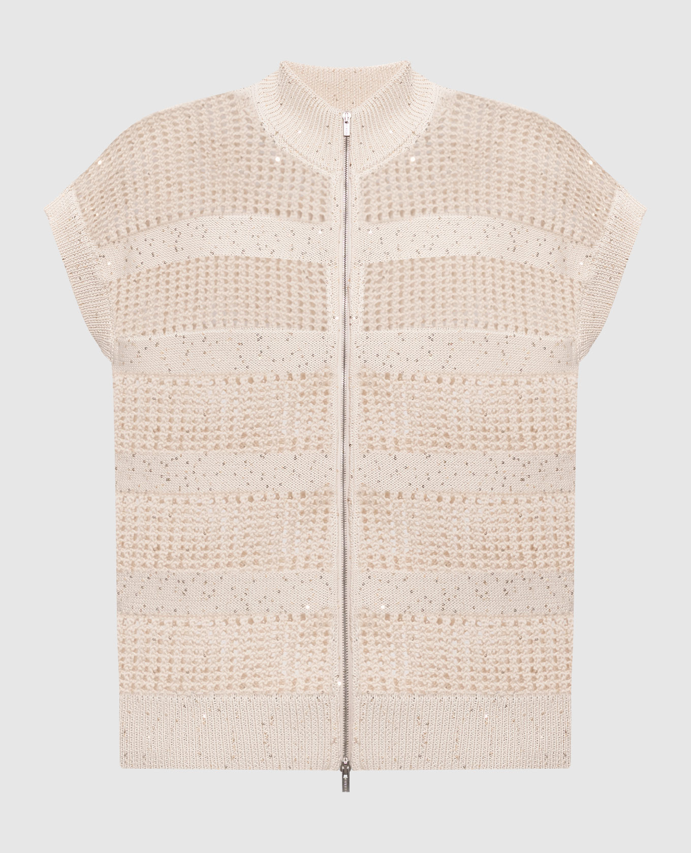 

Beige vest with sequins Peserico