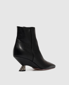Benedetta Boroli Edna black leather ankle boots EDNA